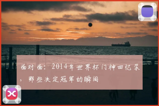 面对面：2014年世界杯门神回忆录，那些决定冠军的瞬间